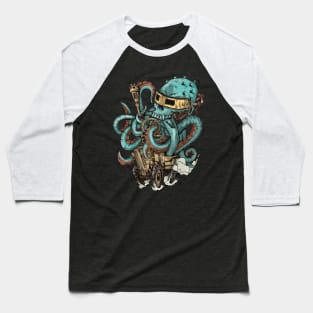 Vintage Octopus Roadster Baseball T-Shirt